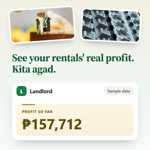 Landlord app: profit so far, sample data