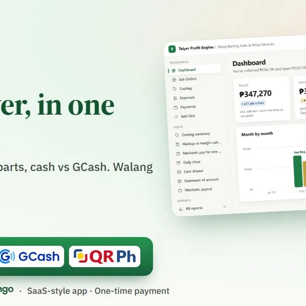 Talyer app: profit so far, sample data